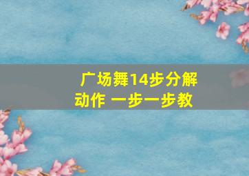 广场舞14步分解动作 一步一步教